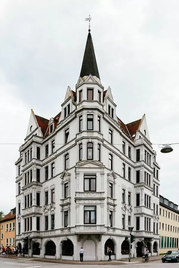 Beautiful historic German building in port city of Bremerhaven