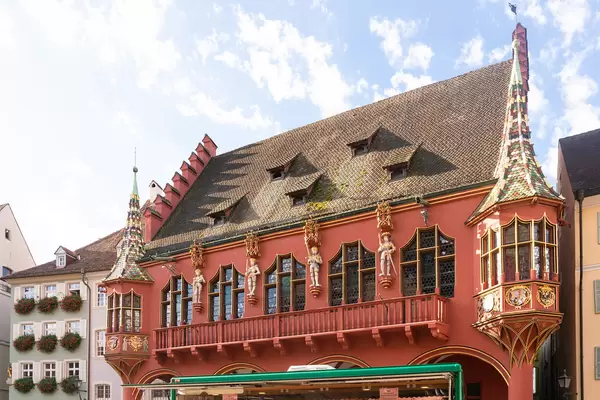 Beautiful historical Merchants' Hall in Freiburg, Germany