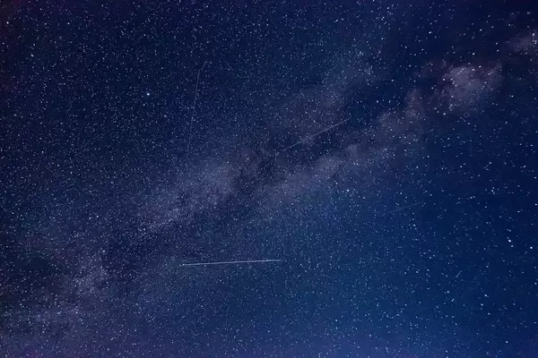 Beautiful universe. Space blue background with Milky Way