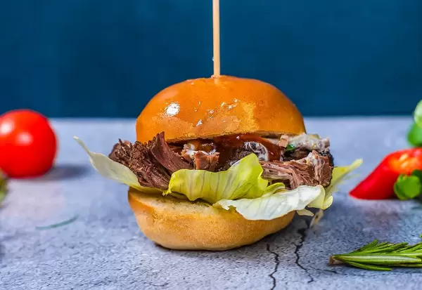 Beef Burger close Up