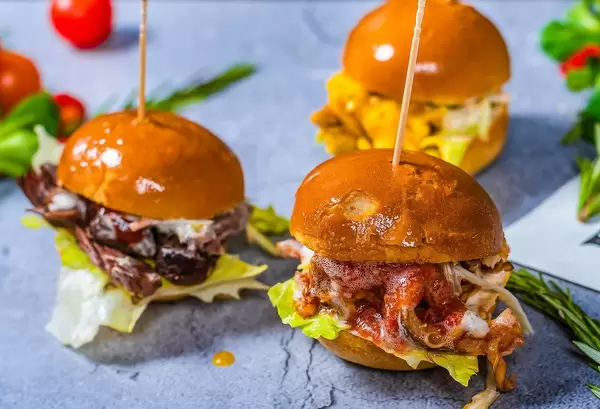 Beef Burger With BBQ sauce