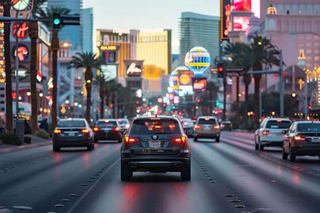 Beeindruckende Nachtaufnahme vom Las Vegas Strip