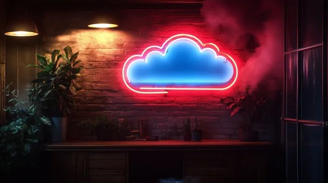 Beleuchtete Wolke - Moderne Büro-Neon-Gestaltung