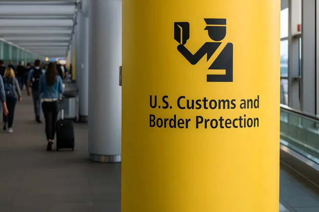 Bereich für US-Zoll und Grenzschutz am Flughafen