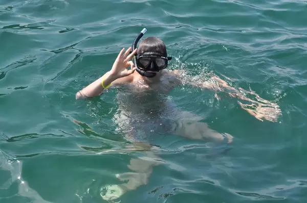 Bereit für das Schnorcheln