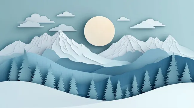 Berglandschaft bei Sonnenaufgang unter klarem Himmel