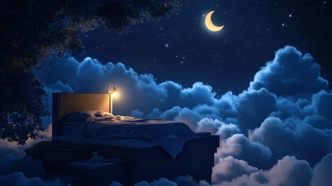 Bezaubernde Nachtlandschaft mit Sternenhimmel und Vollmond