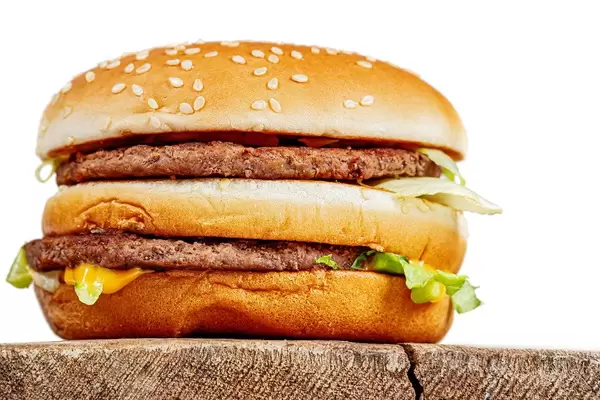 Big Mac burger, close up