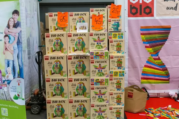 BioBio Stapelspiele BigBox, FunBox und HelloBox auf der Spiel Messe in Essen