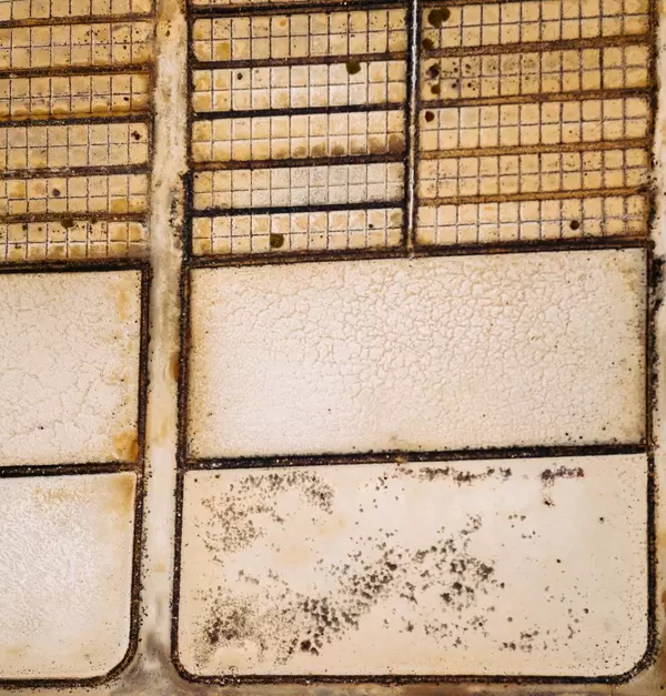 Bird eye view of salt production fields / Vogelperspektive von Salzproduktionsfeldern