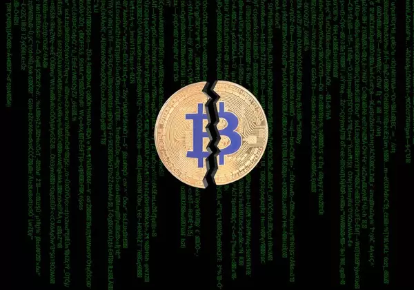 Bitcoin broken in half