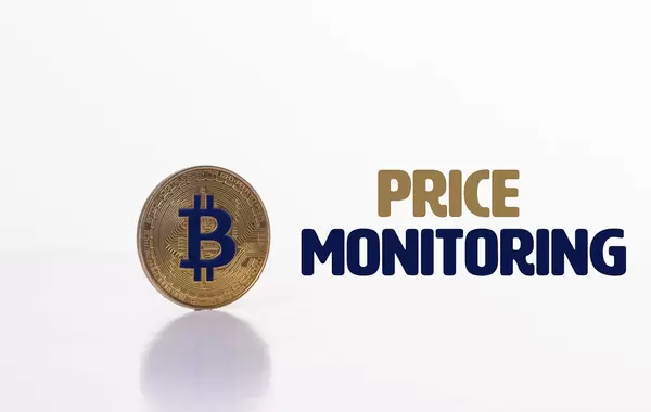 Bitcoin coin with Price Monitoring text