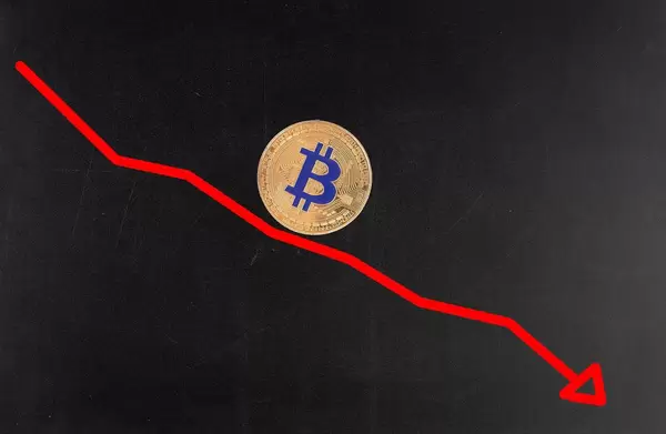 Bitcoin fall down chart