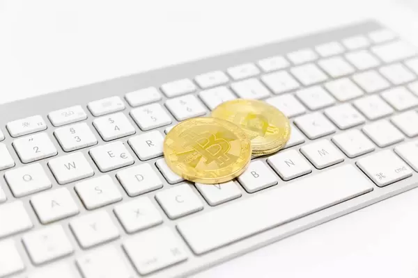 Bitcoin on a keyboard