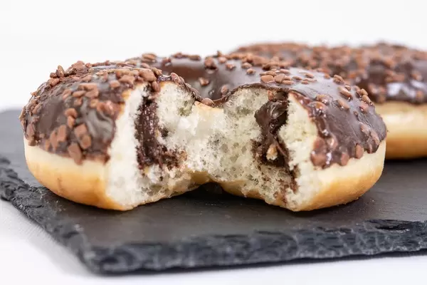 Biten Chocolate Donut with chocolate cream