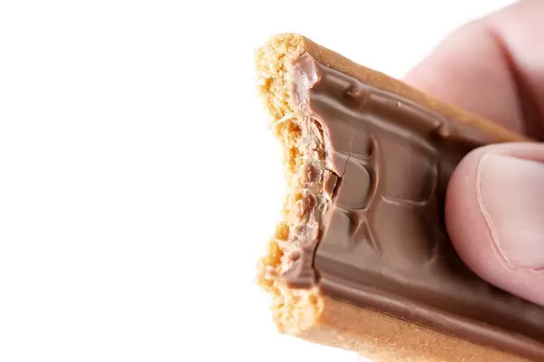 Biten Twix Top chocolate bar in the hand (Flip 2019)