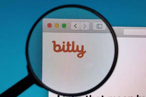 Bitly logo under magnifying glass