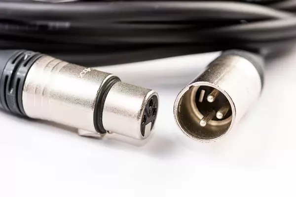 Black Audio Cable with XLR connectors