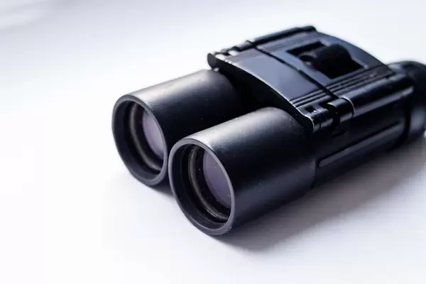 Black binoculars, close up