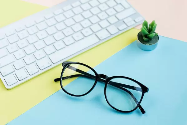 Black reading glasses for Computer work