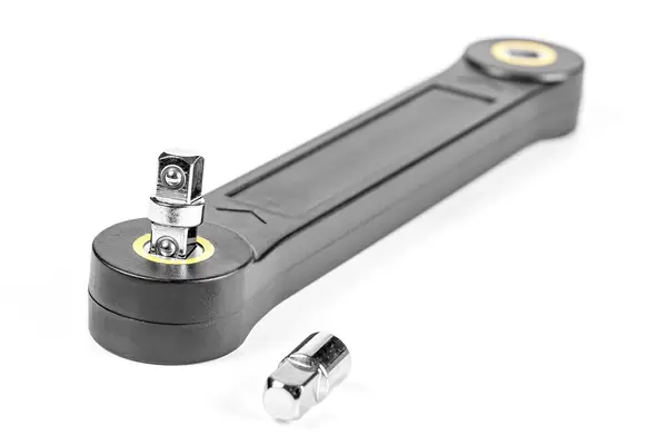 Black screwdriver adapter for operation in a remote place