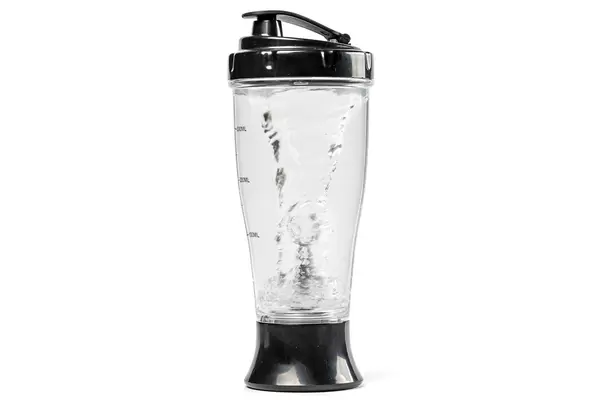 Black shaker with water whirlpool inside