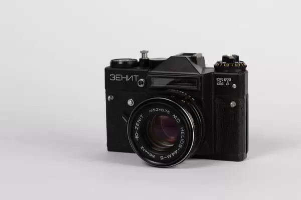 Black vintage film camera