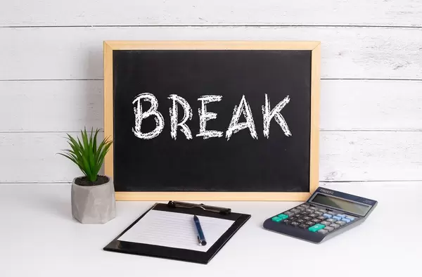 Blackboard with Break text