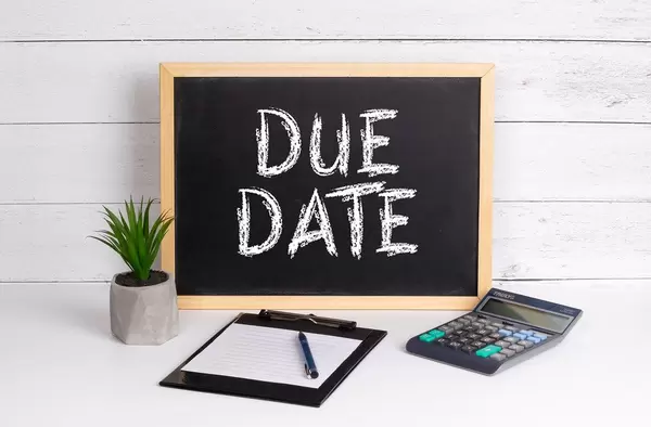 Blackboard with Due Date text