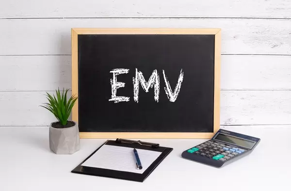 Blackboard with EMV text