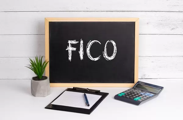 Blackboard with Fico text