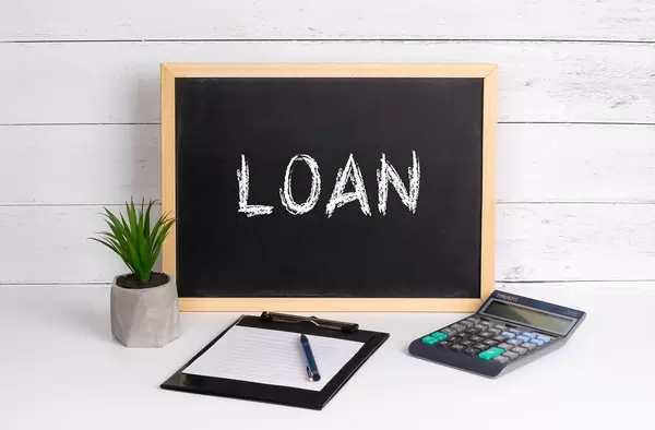 Blackboard with Loan text
