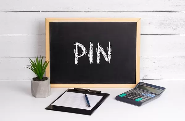Blackboard with PIN text