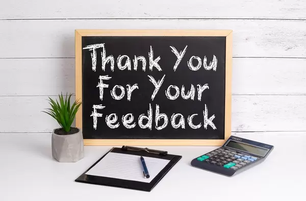Blackboard with Thank You For Your Feedback text