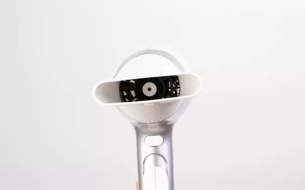 Blow dryer on white background