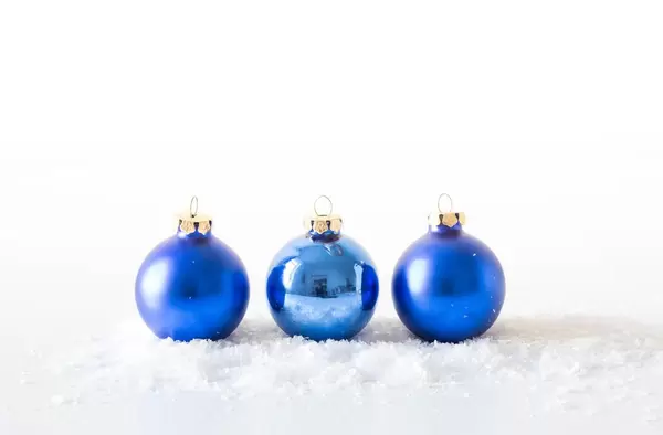 Blue Christmas ball ornaments