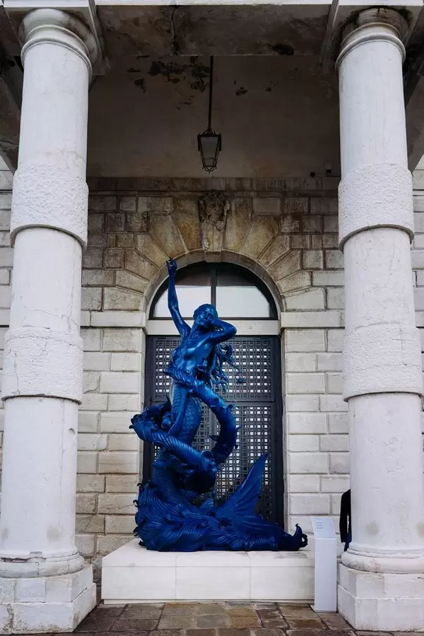 Blue Meramaid statue