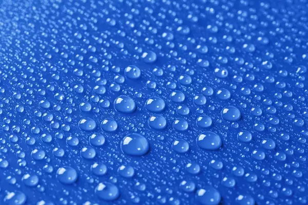 Blue water drops background
