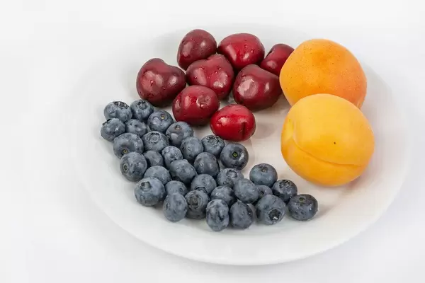 Blueberries Apricots and Cherries