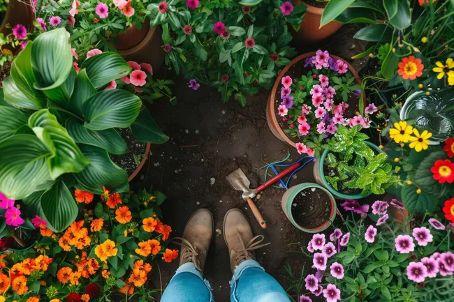 Blühende Gartenwelt im Frühjahr