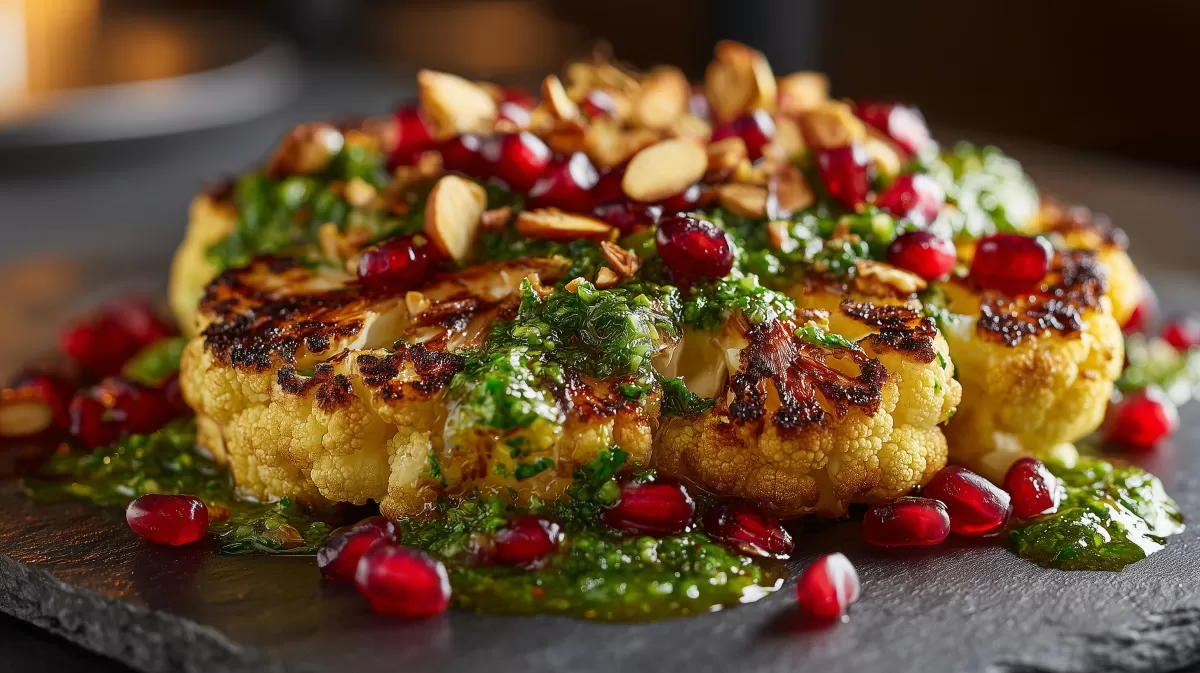 Blumenkohl Steak mit Chimichurri photorealist