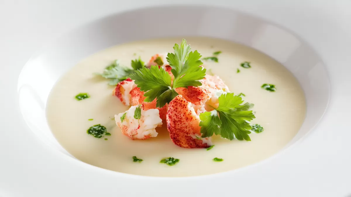 Blumenkohlsuppe mit Krabben, cremig und frisch