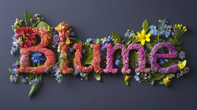 Blumenzauber - Kreatives Blumenarrangement auf dunklem Hintergrund