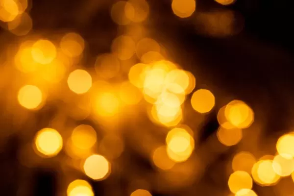 Blurred background of bright glowing garland