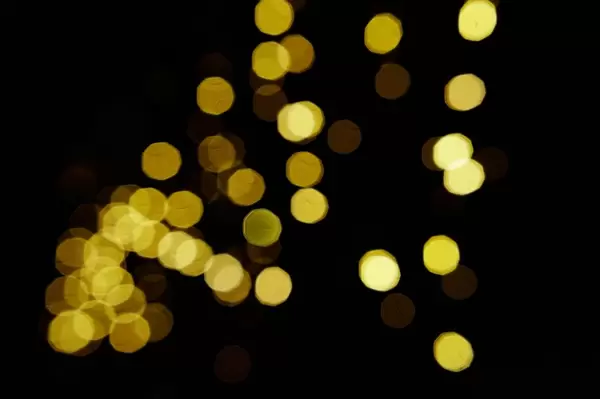 Blurry stream of lights coming in from the left side