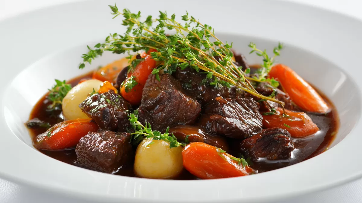 Boeuf Bourguignon Geschnetzeltes mit Karotten