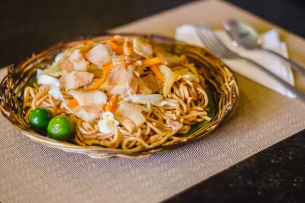 Bokeh Shot of a Local Dish of Noodles