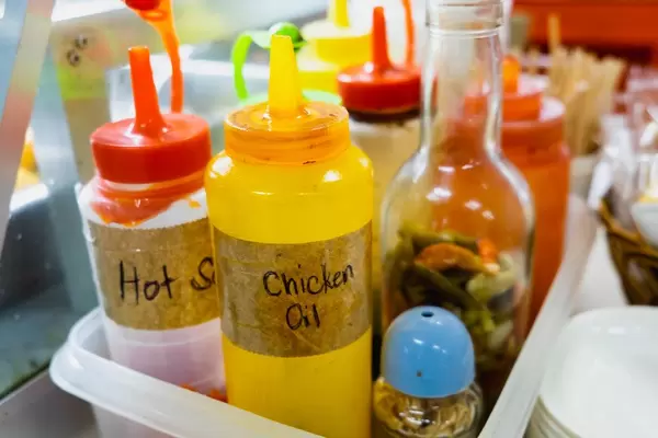 Bokeh shot of street condiments