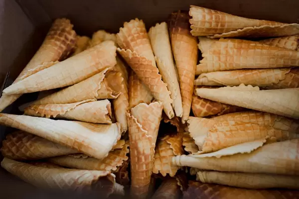 Box Of Freshly Baked Belgium Waffles