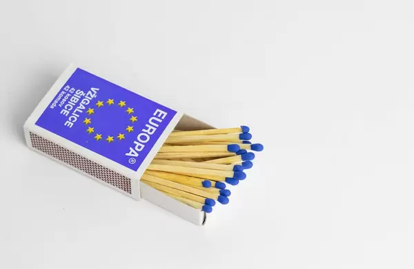 Box of matches isolated on white background